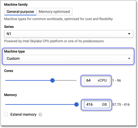 Specify machine configuration