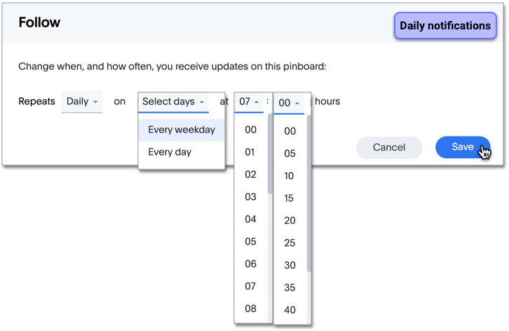 Schedule daily Pinboard notifications