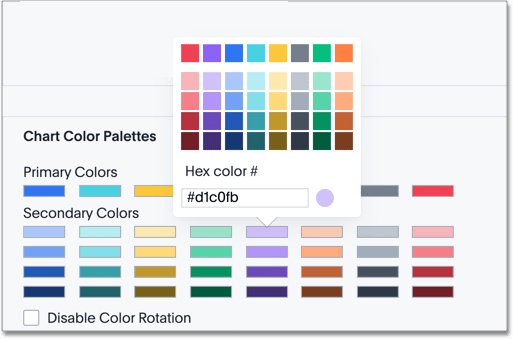 Change the secondary color palette