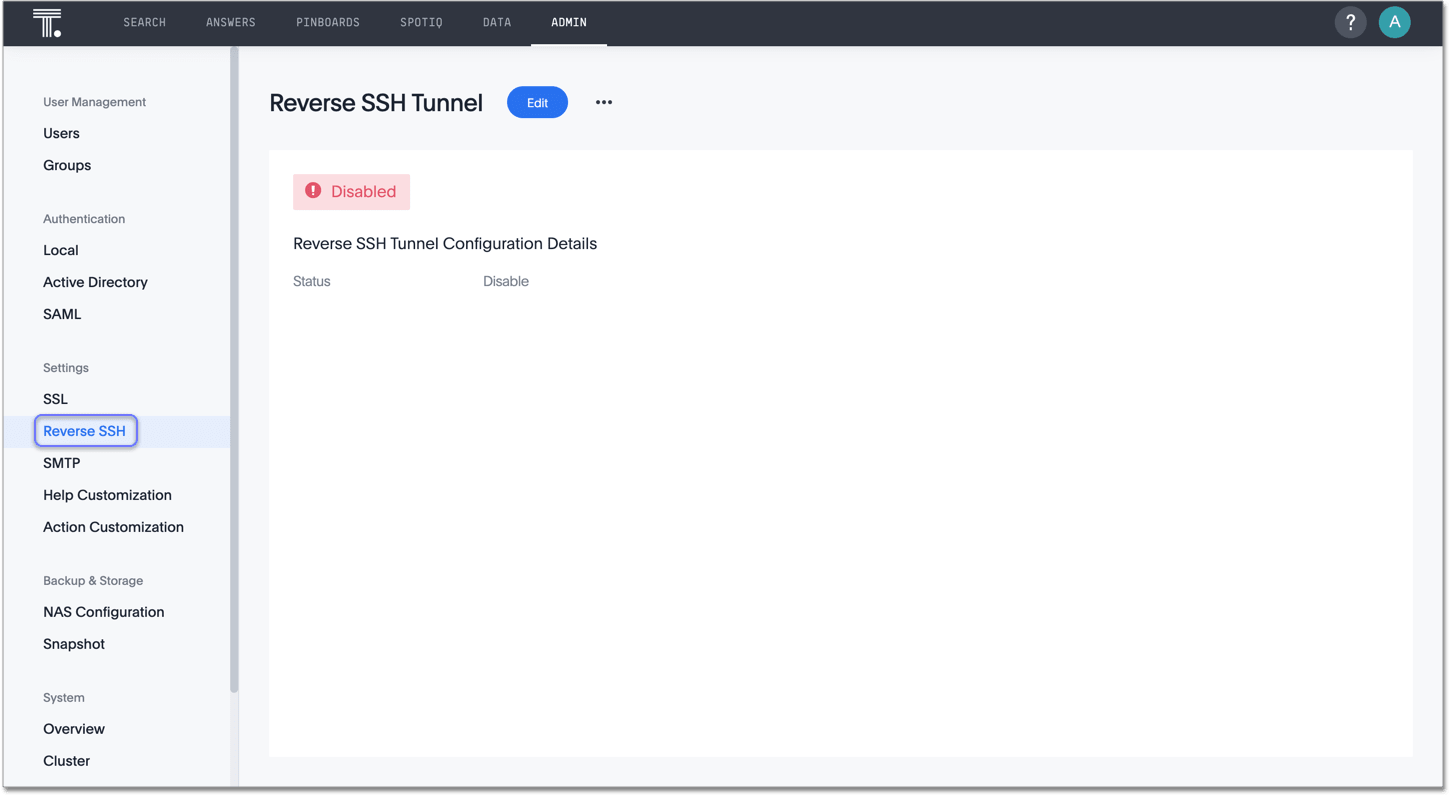 Admin Console - reverse SSH