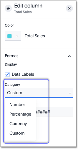 Specify a label category