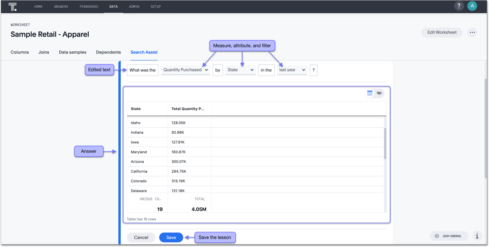 Completed Search Assist query